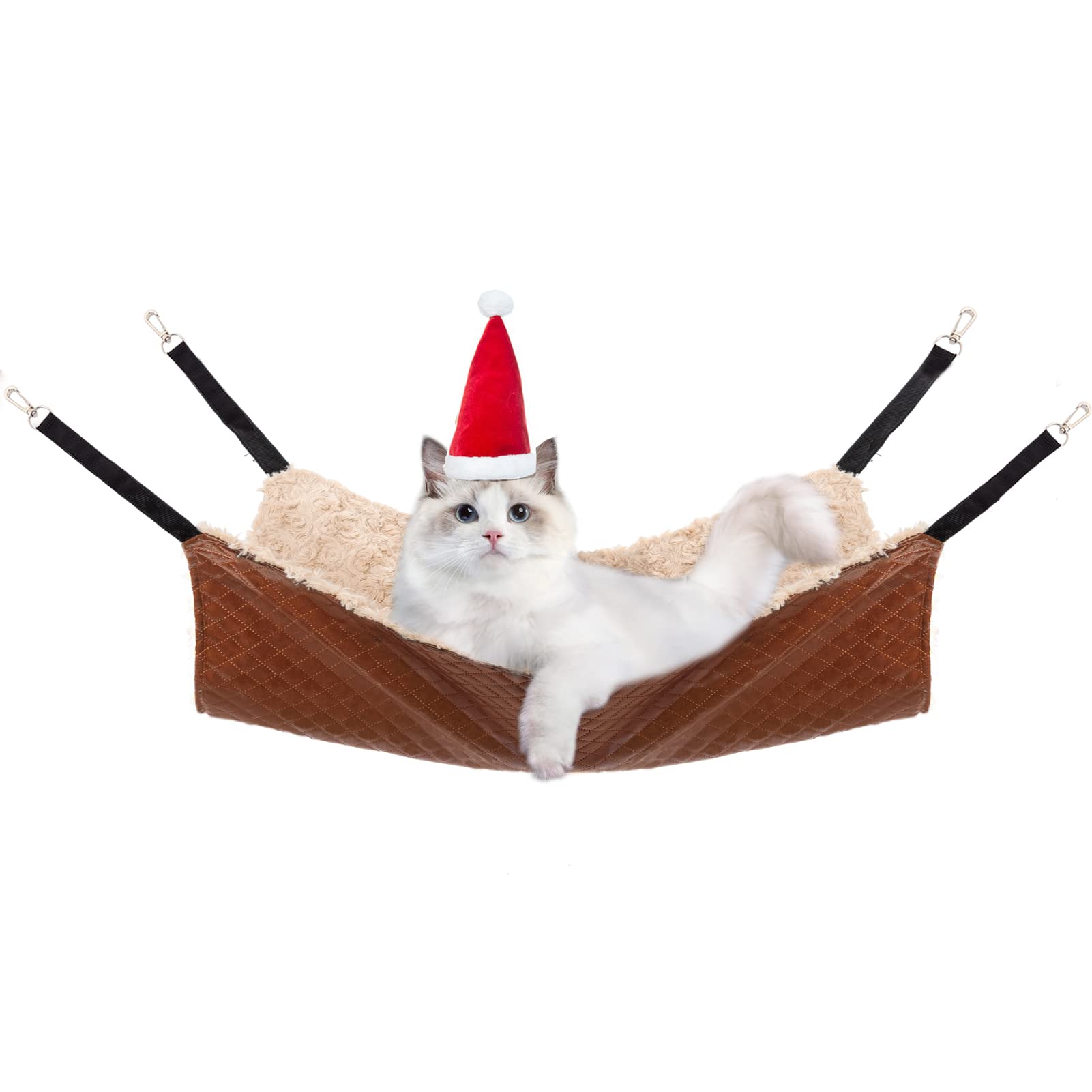 JOYELF Cat Hammock Bed Medium Reversible Pet Cage Hammock Hanging Soft Pet Bed for Kitten Ferret Puppy or Small Pet