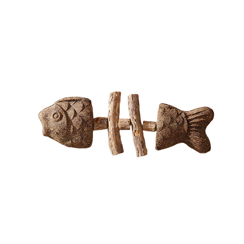 Cat Toy Fish Simulation Mint Self-Entertainment Boredom Relief Chew-Resistant Teasing Cat Stick Kitten Pet Supplies
