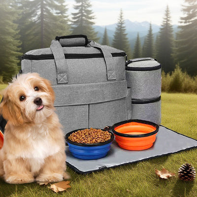 Foldable Pet Food Travel Crossbody Bag