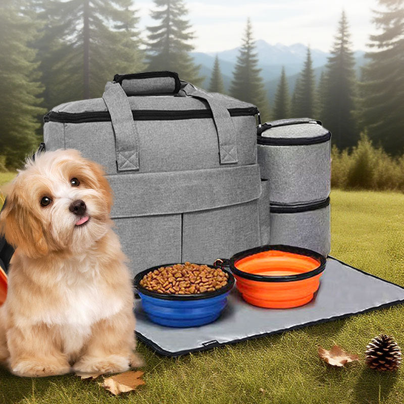 Foldable Pet Food Travel Crossbody Bag