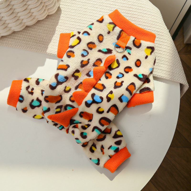 Cross-Border Pet Dog Clothes, Cat Autumn and Winter Four-Legged Cotton Coat, Cartoon Transformation Clothing, Cat Clothing, Dog Clothing Supplies