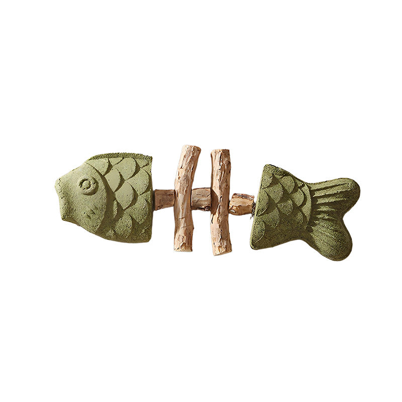 Cat Toy Fish Simulation Mint Self-Entertainment Boredom Relief Chew-Resistant Teasing Cat Stick Kitten Pet Supplies