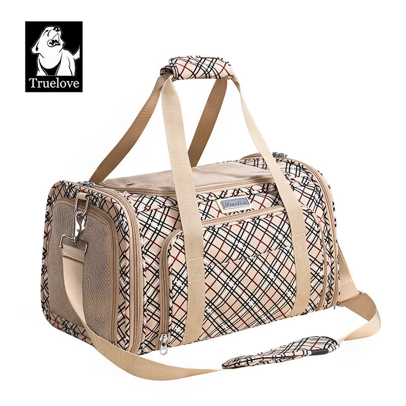 Truelove Nylon Oxford Large Space Comfortable Travel Foldable Hook Pet Carrier Bag Portable Puppy Cat Carrier Backpack TLX4971