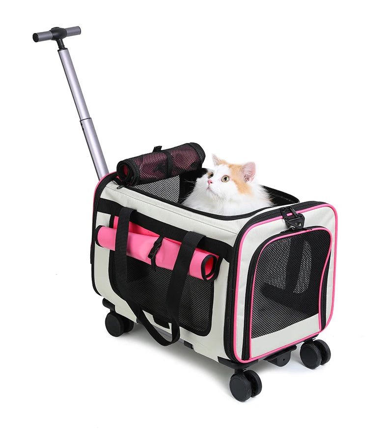 Pet Trolley Cat Bag Extra Large Portable Case Detachable Dog Trolley Case Large Foldable Pet Bag Cat Travel Carrier Bag