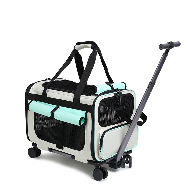Pet Trolley Cat Bag Extra Large Portable Case Detachable Dog Trolley Case Large Foldable Pet Bag Cat Travel Carrier Bag