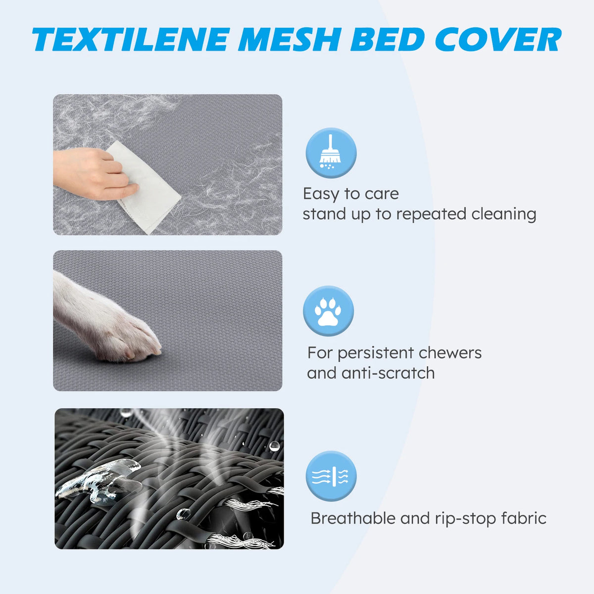 Cooling Raised Mesh Dog Cot Bed