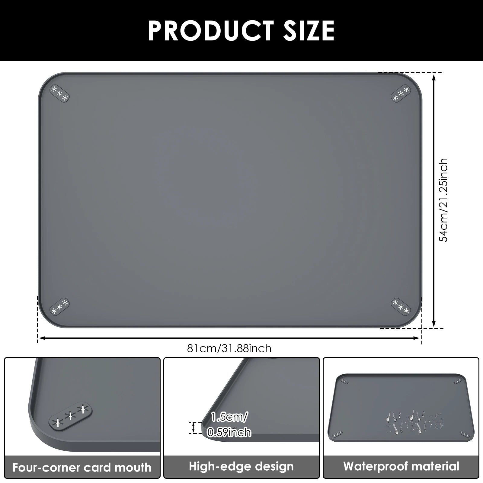 Silicone Pee Pad Holder Leak Proof Puppy Potty Training Pad Holder With Raised Edge S/M/L Dog Training Pad Holder Pet Supplies