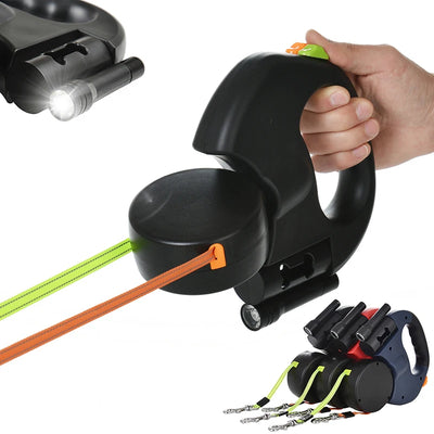 Reflective Dual Retractable Dog Leash