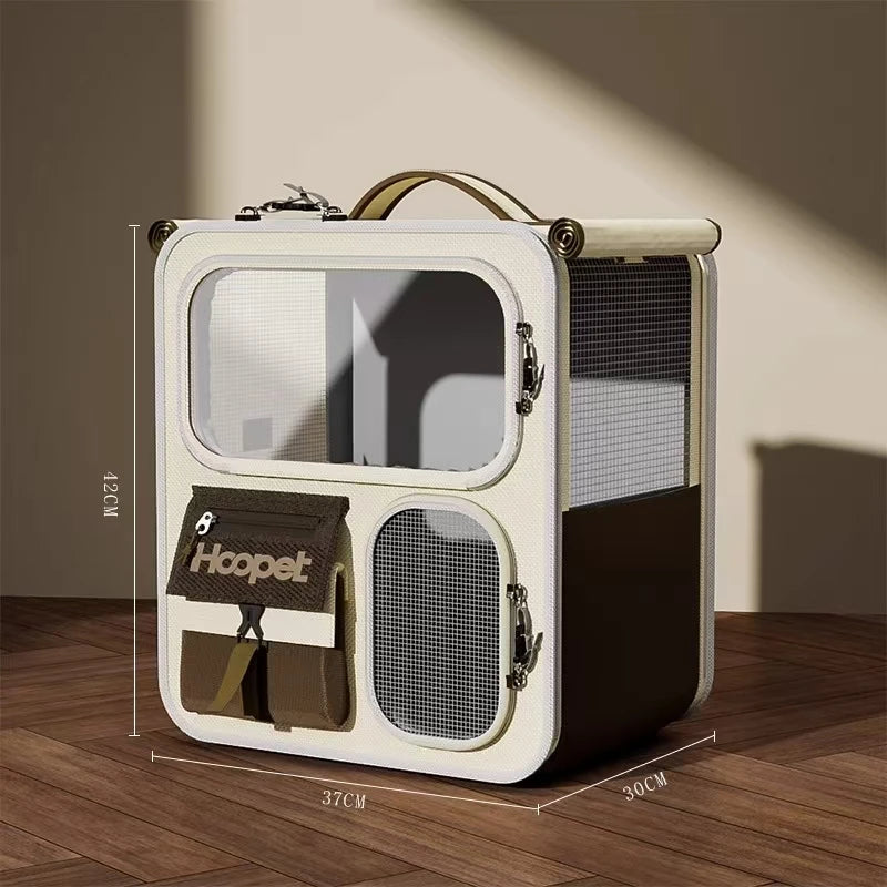 Cats Travel Bag Portable Out Pet Trolley Suitcase Universal Small Dogs Bag Cat Backpack Detachable Pet Supplies