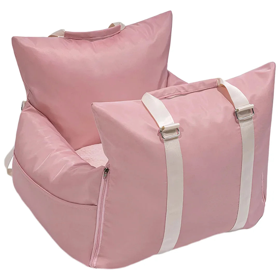 Waterproof Luxury Dog Car Seat Bed Soft Puppy Travel Pet Bed with Safety Buckle Washable Car Seat Cushion for Small Medium Dogs