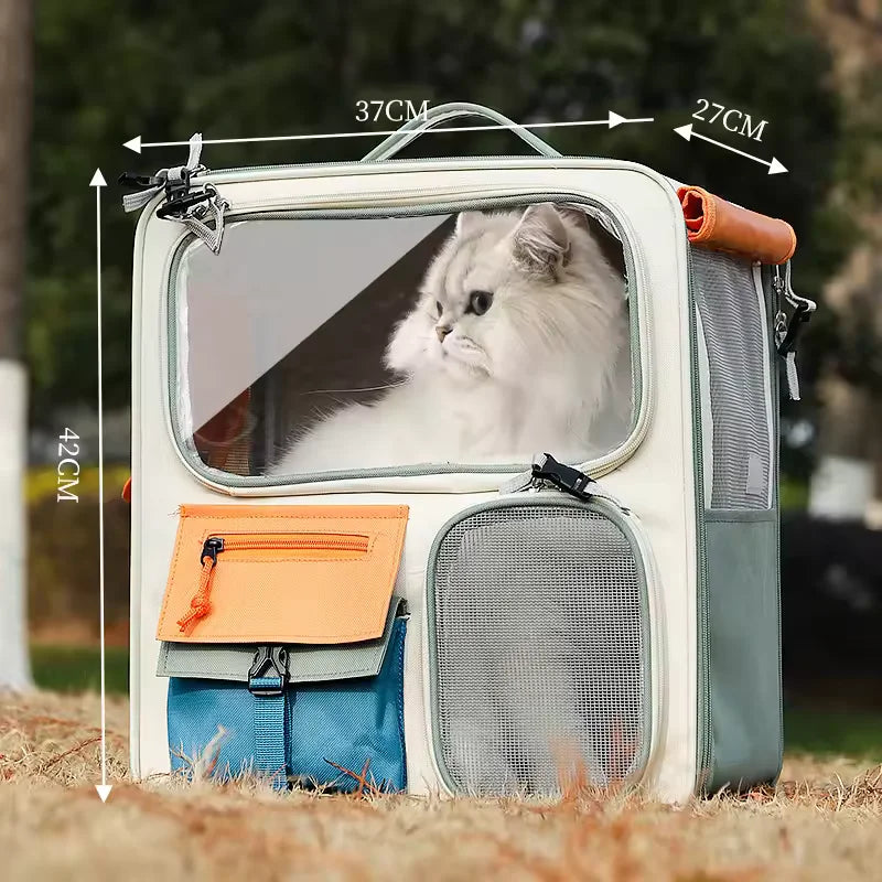 Cats Travel Bag Portable Out Pet Trolley Suitcase Universal Small Dogs Bag Cat Backpack Detachable Pet Supplies