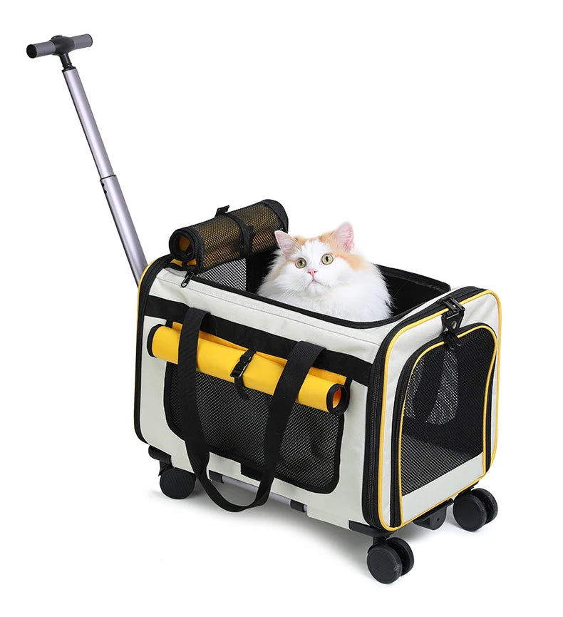 Pet Trolley Cat Bag Extra Large Portable Case Detachable Dog Trolley Case Large Foldable Pet Bag Cat Travel Carrier Bag