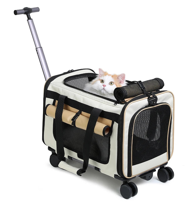 Pet Trolley Cat Bag Extra Large Portable Case Detachable Dog Trolley Case Large Foldable Pet Bag Cat Travel Carrier Bag