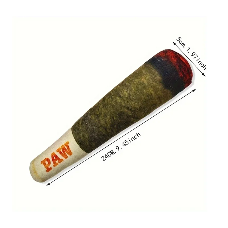 Cigar Plush Squeaky Dog Chew Toy