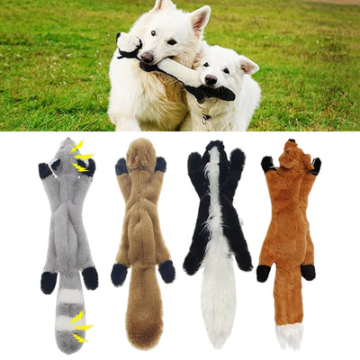 Squeaky Plush Animal Dog Chew Toy