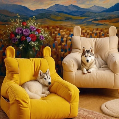 Washable Cartoon Cat Sofa Bed