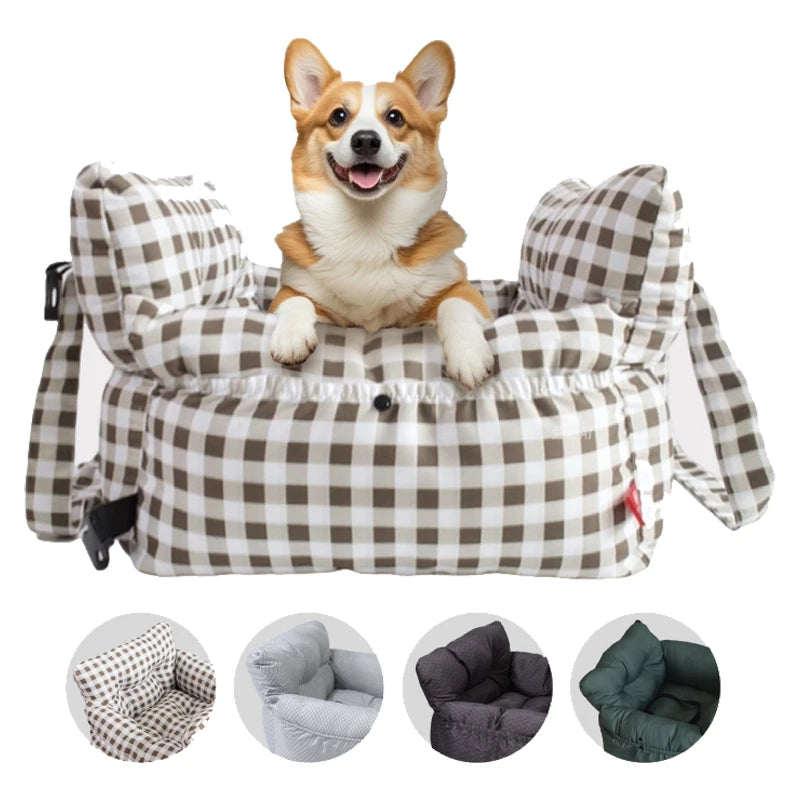 Dog Car Seat Bed Multifunctional Pet Travel Backpack Bed Thin Foldable Detachable Back Removable Portable Pet Car Seat Bed