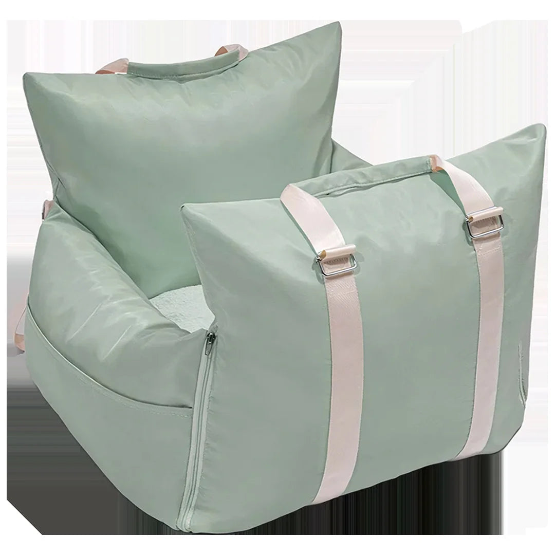 Waterproof Luxury Dog Car Seat Bed Soft Puppy Travel Pet Bed with Safety Buckle Washable Car Seat Cushion for Small Medium Dogs