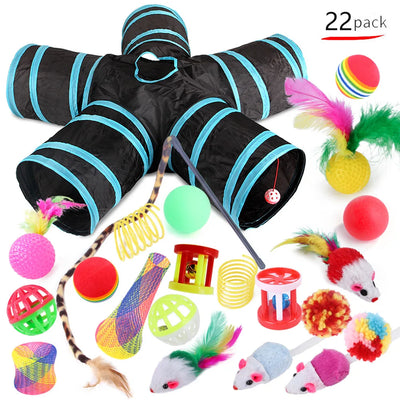 22-Piece Interactive Cat Toy Set