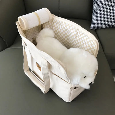 Canvas Dog Shoulder Carrier Handbag