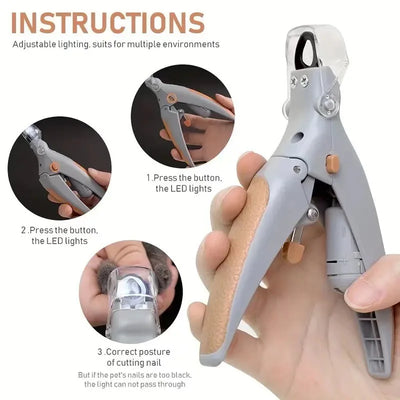 LED Light Pet Nail Clipper Scissors