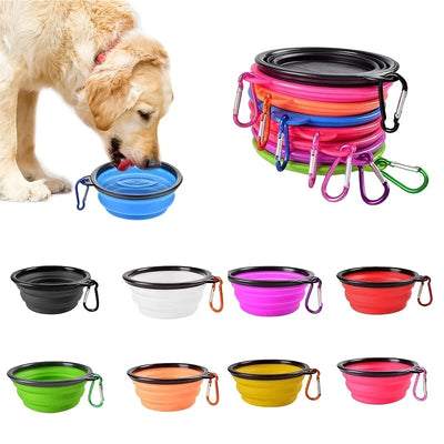 Collapsible Silicone Pet Travel Food Bowl