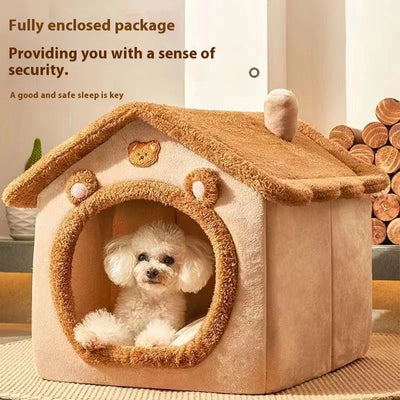 Washable All-Season Pet House Bed