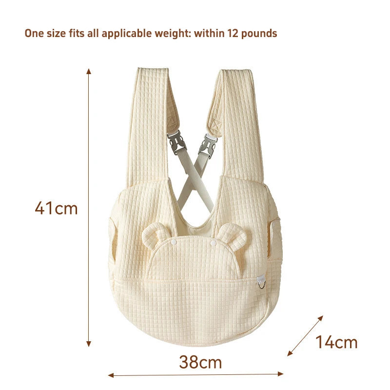 2026 New Portable Pet Backpack Small Outdoor Chest Bag Convenient For Cats Dogs To Travel Outdoors Breathable Soft Comfortable