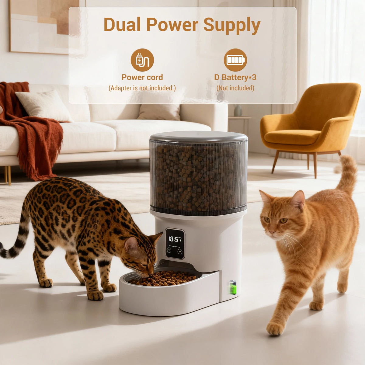 Automatic Pet Food Dispenser – 4L, 6 Meals