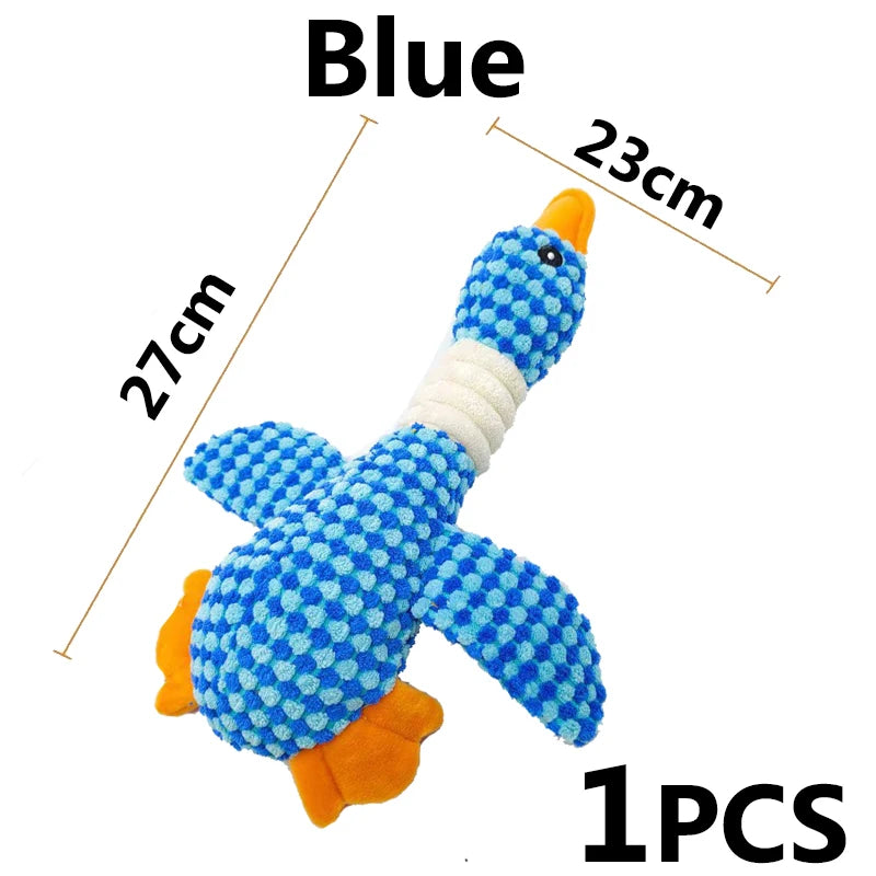Yellow Duck Dog Toys for Aggressive Chewers Cats Dogs Chew Squeak Toy with Quacking Sound Interactive Plush Doll Toy Pet Supplie