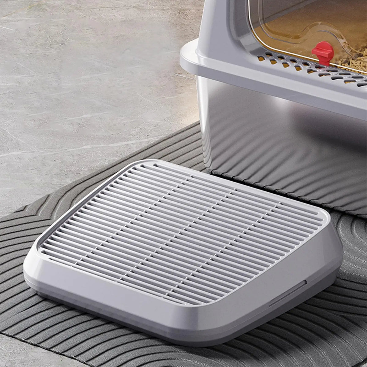 Anti-Track Cat Litter Catcher Ramp Box