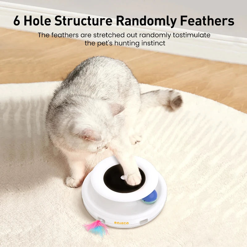 2-in-1 Smart Electronic Cat Feather Toy